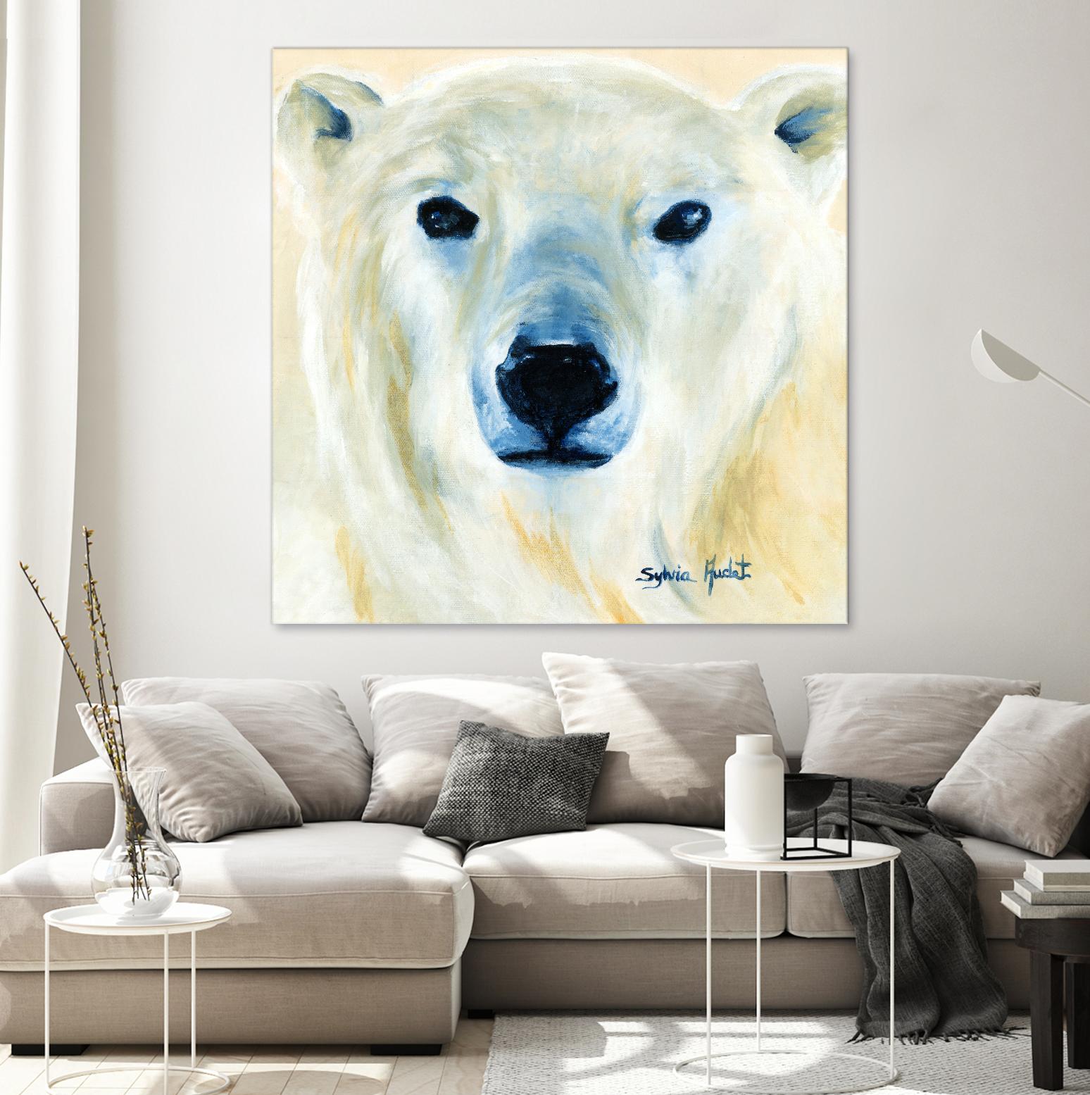 Ours polaire by Sylvia Audet on GIANT ART - yellow animals