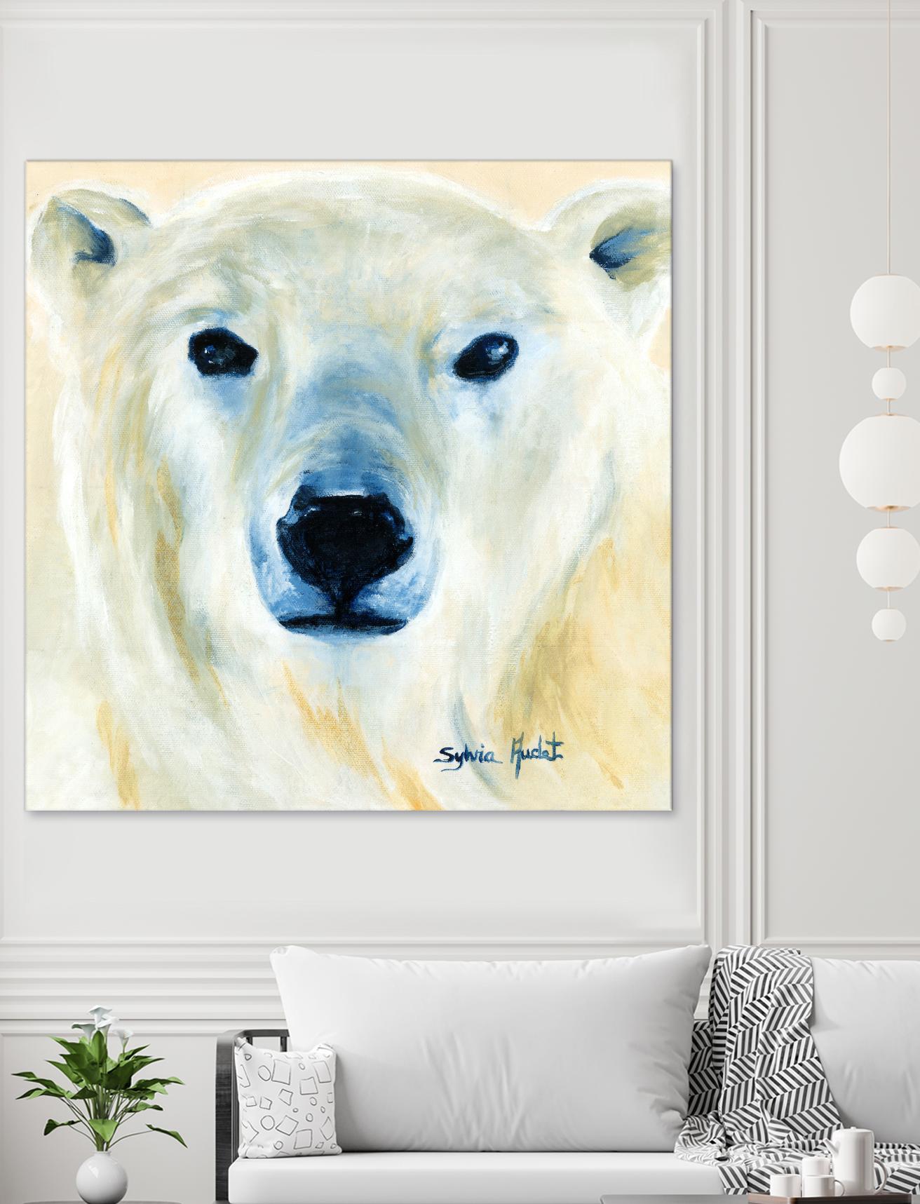 Ours polaire by Sylvia Audet on GIANT ART - yellow animals