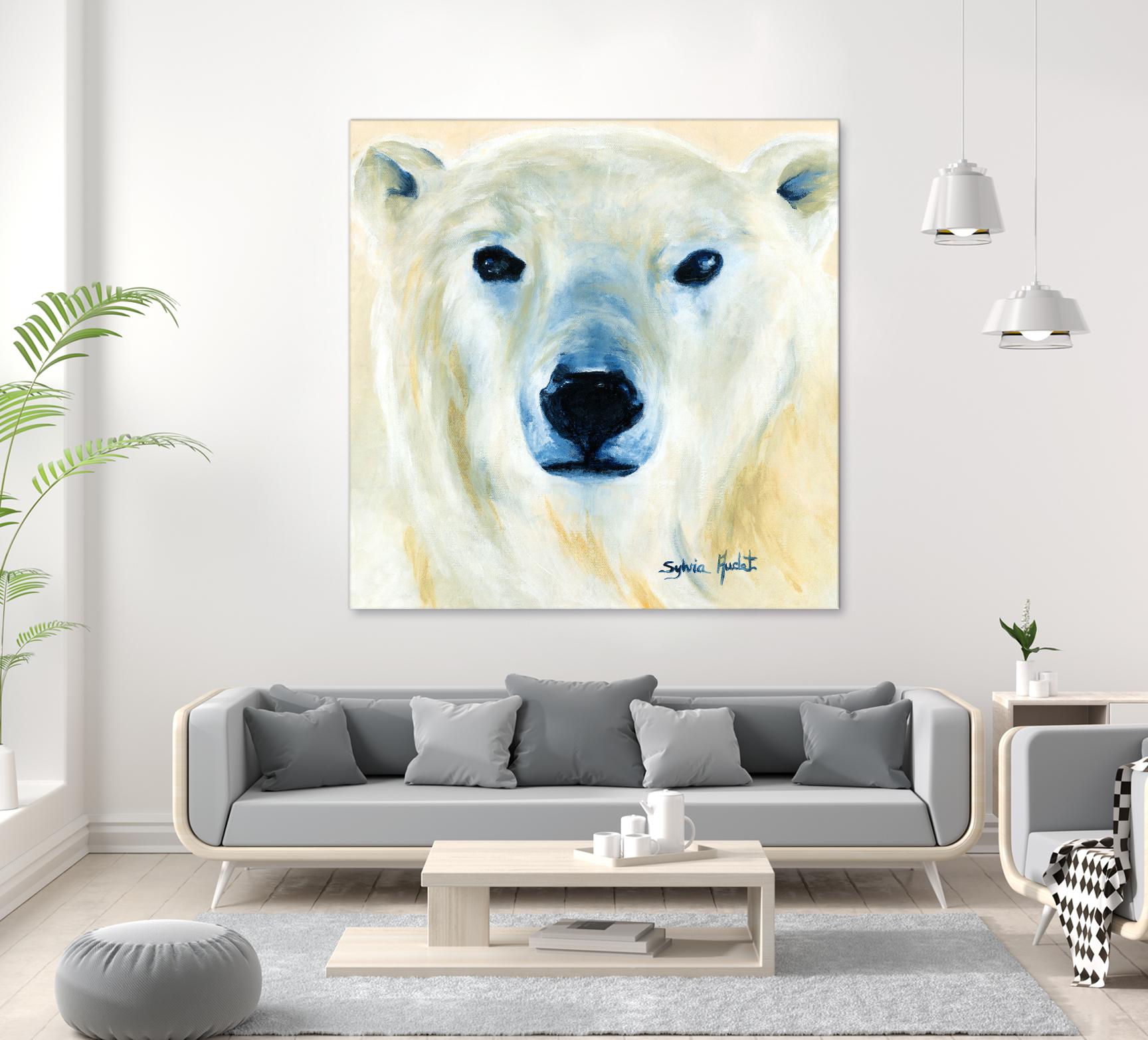 Ours polaire by Sylvia Audet on GIANT ART - yellow animals