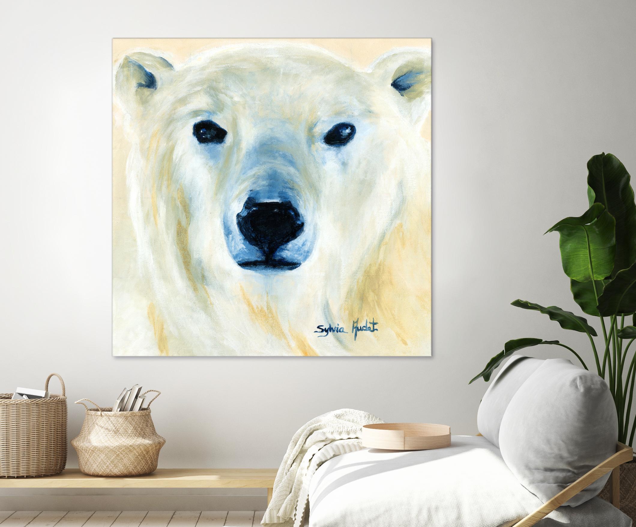 Ours polaire by Sylvia Audet on GIANT ART - yellow animals