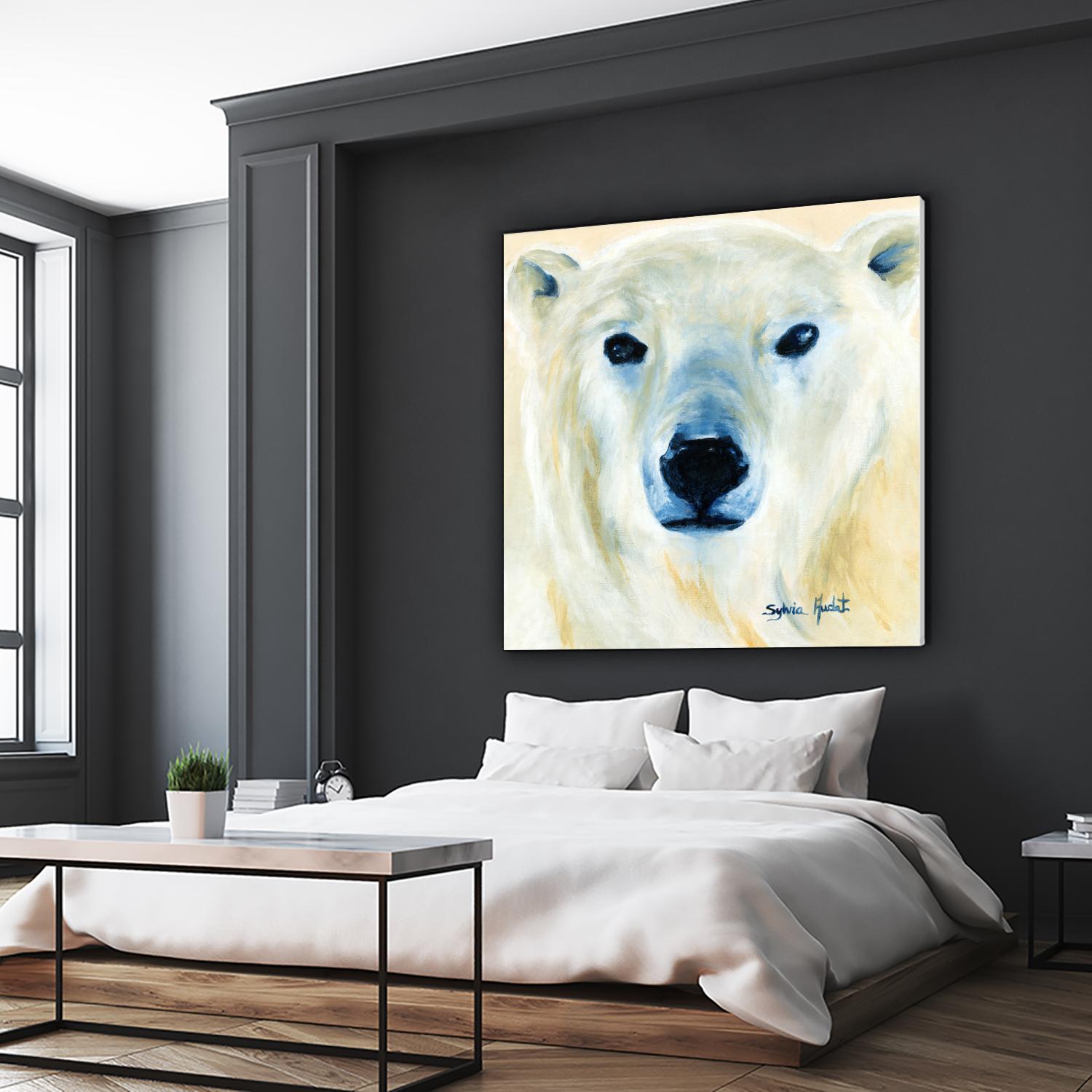 Ours polaire by Sylvia Audet on GIANT ART - yellow animals