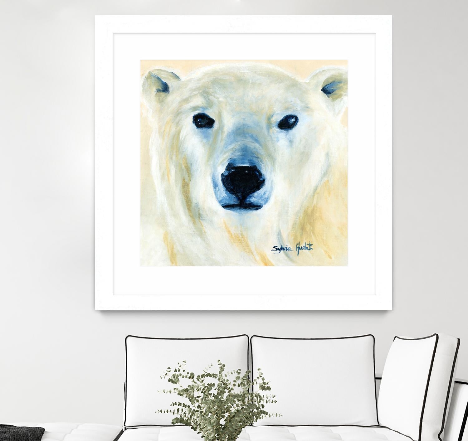 Ours polaire by Sylvia Audet on GIANT ART - yellow animals
