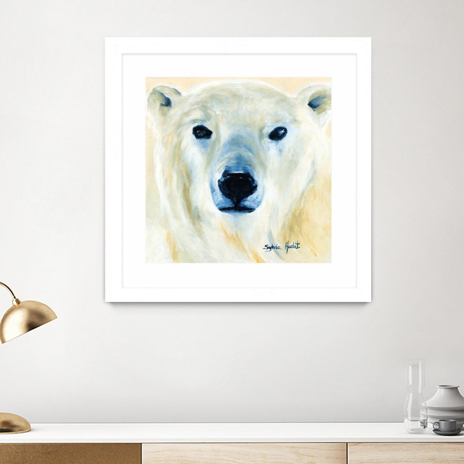 Ours polaire by Sylvia Audet on GIANT ART - yellow animals