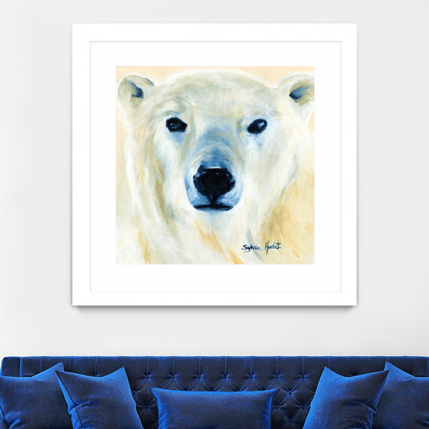 Ours polaire by Sylvia Audet on GIANT ART - yellow animals