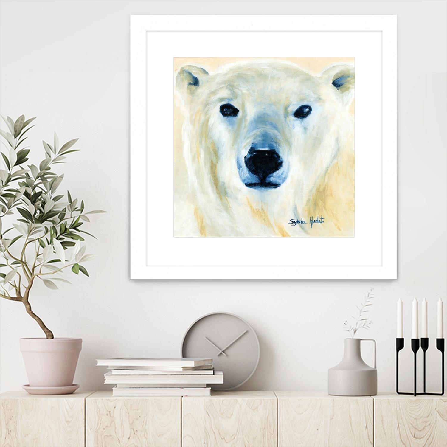 Ours polaire by Sylvia Audet on GIANT ART - yellow animals