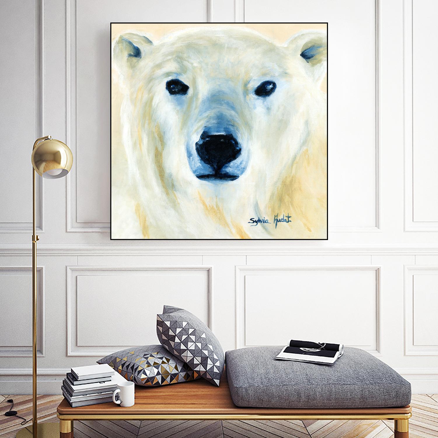 Ours polaire by Sylvia Audet on GIANT ART - yellow animals