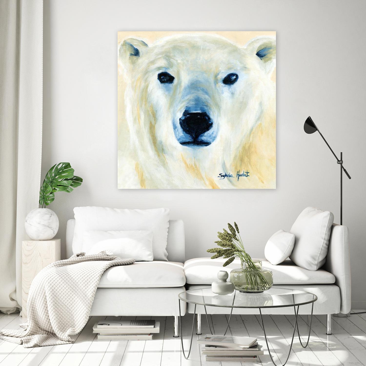 Ours polaire by Sylvia Audet on GIANT ART - yellow animals