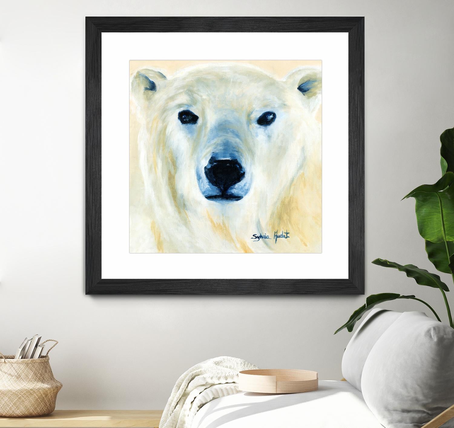 Ours polaire by Sylvia Audet on GIANT ART - yellow animals