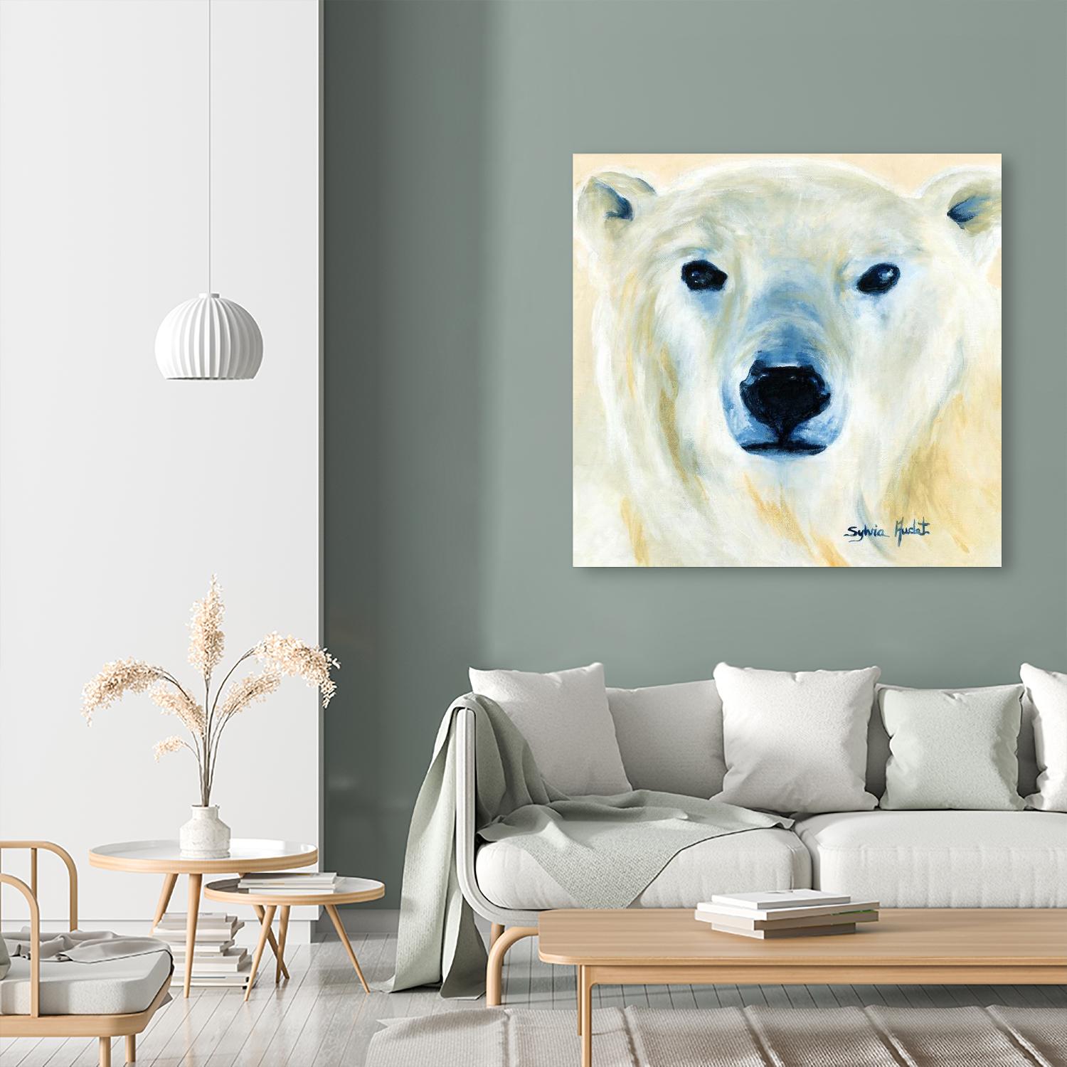 Ours polaire by Sylvia Audet on GIANT ART - yellow animals