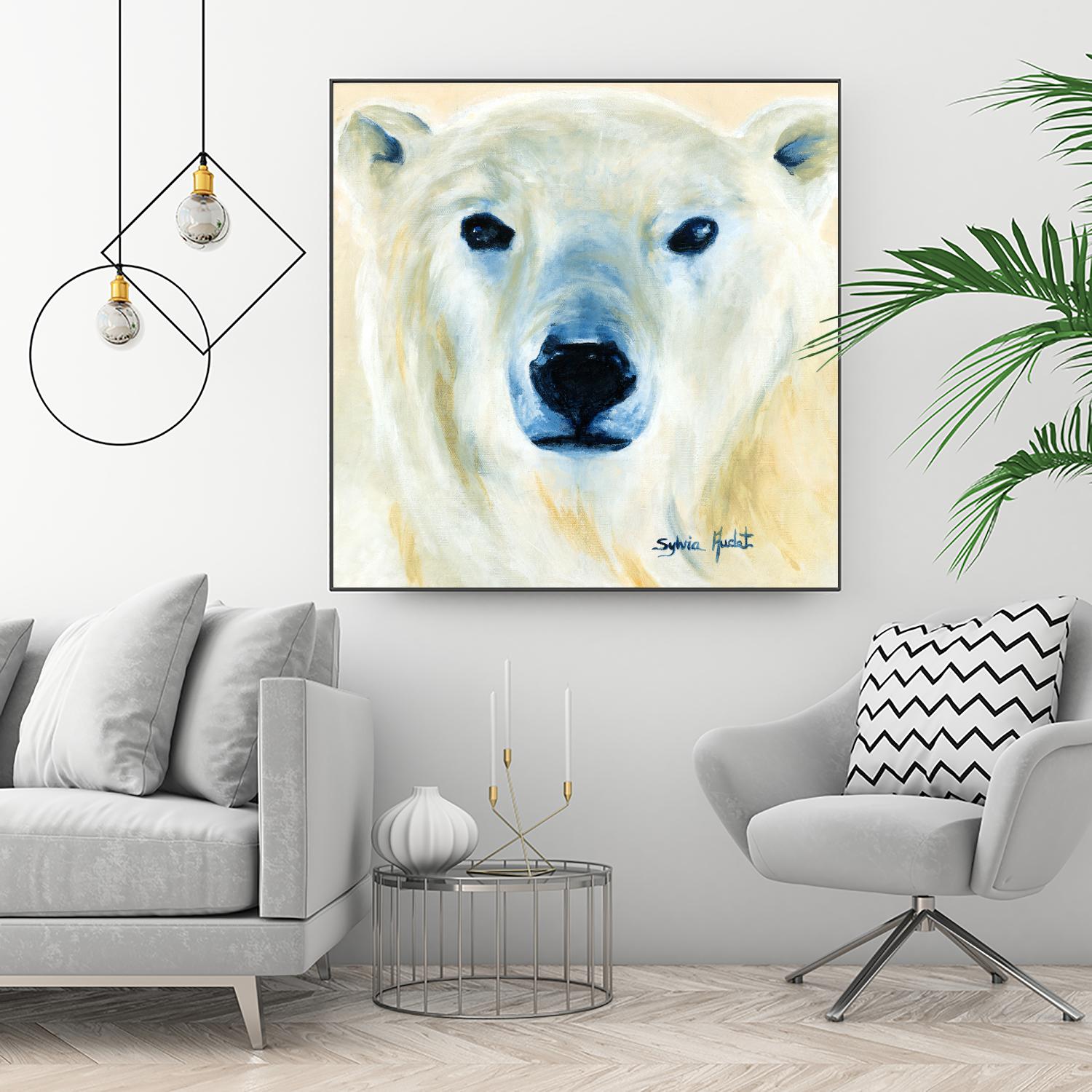Ours polaire by Sylvia Audet on GIANT ART - yellow animals