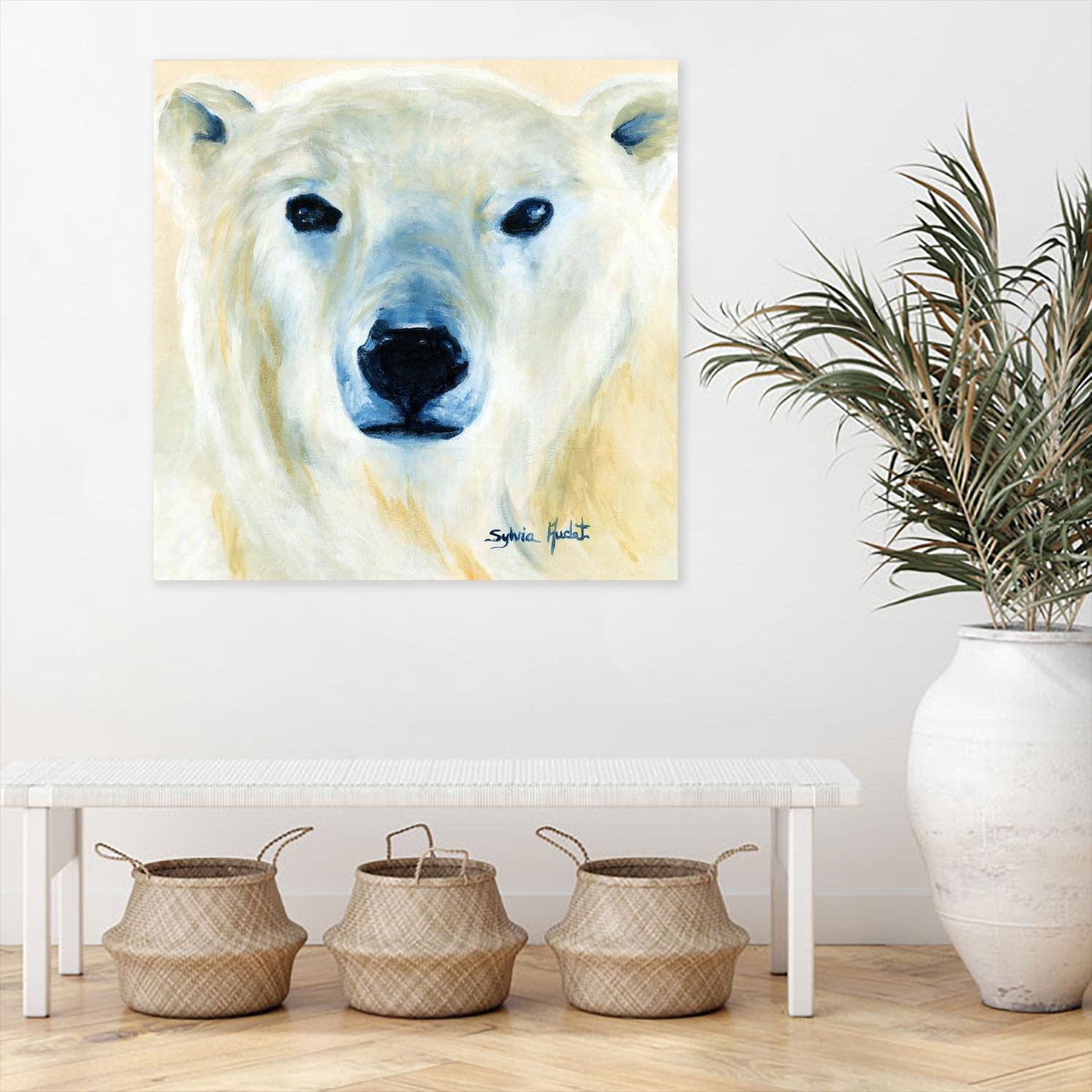 Ours polaire by Sylvia Audet on GIANT ART - yellow animals