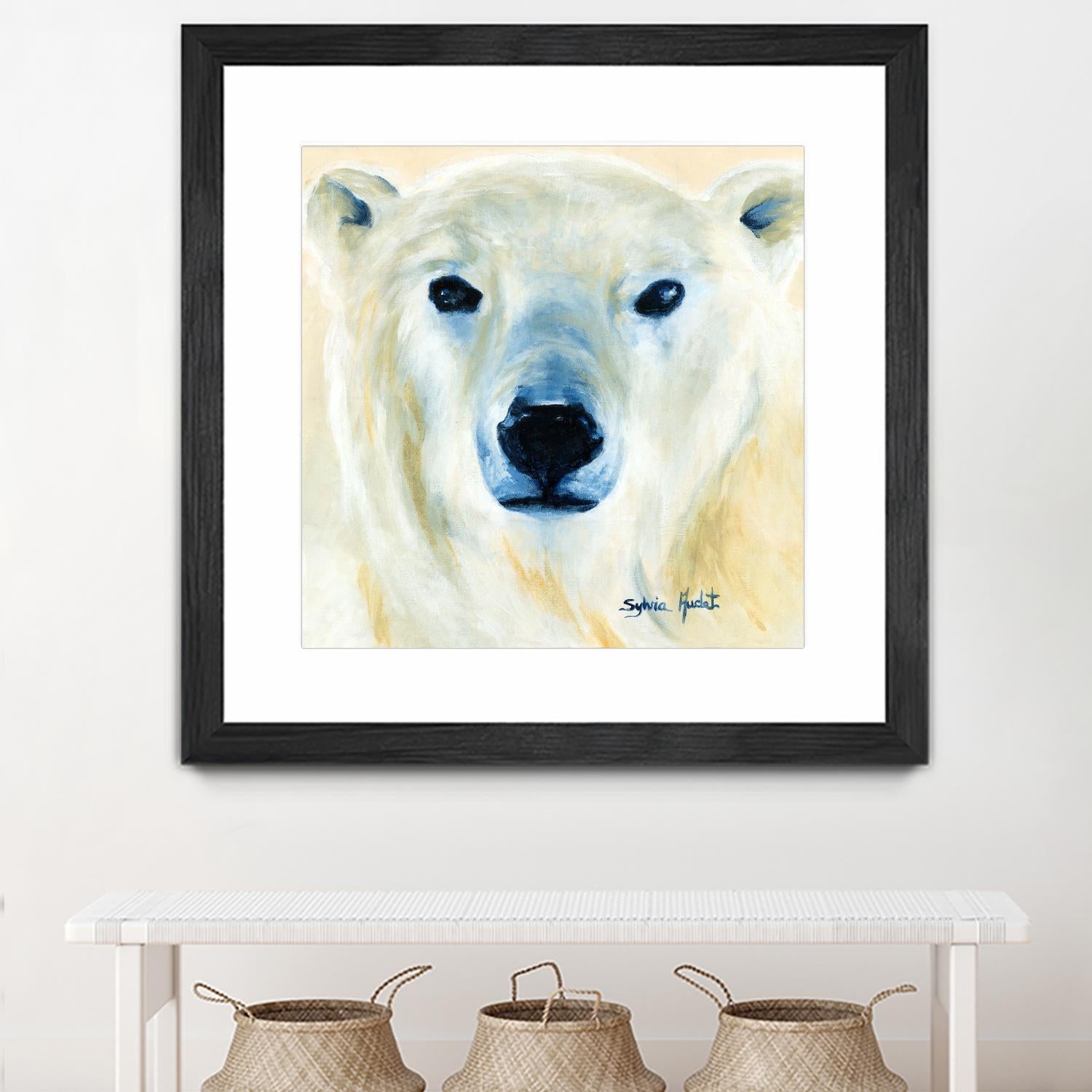 Ours polaire by Sylvia Audet on GIANT ART - yellow animals