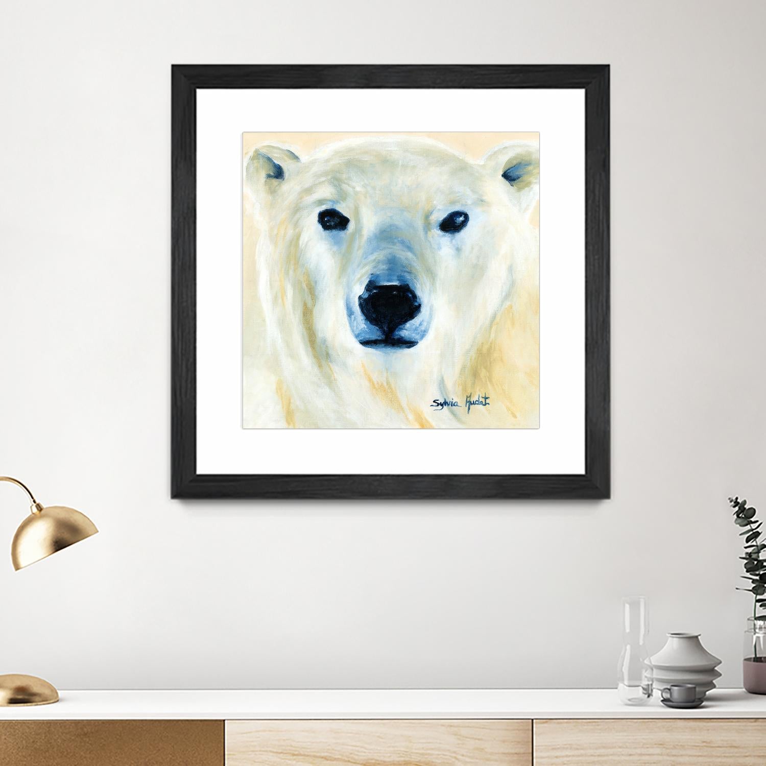 Ours polaire by Sylvia Audet on GIANT ART - yellow animals