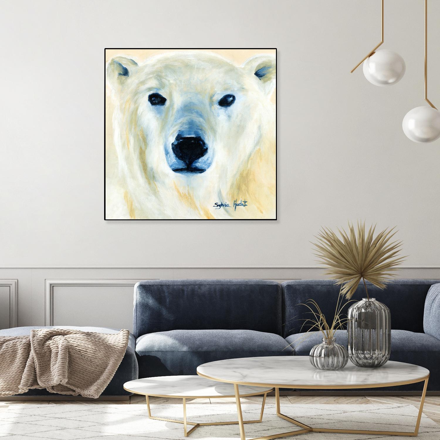 Ours polaire by Sylvia Audet on GIANT ART - yellow animals