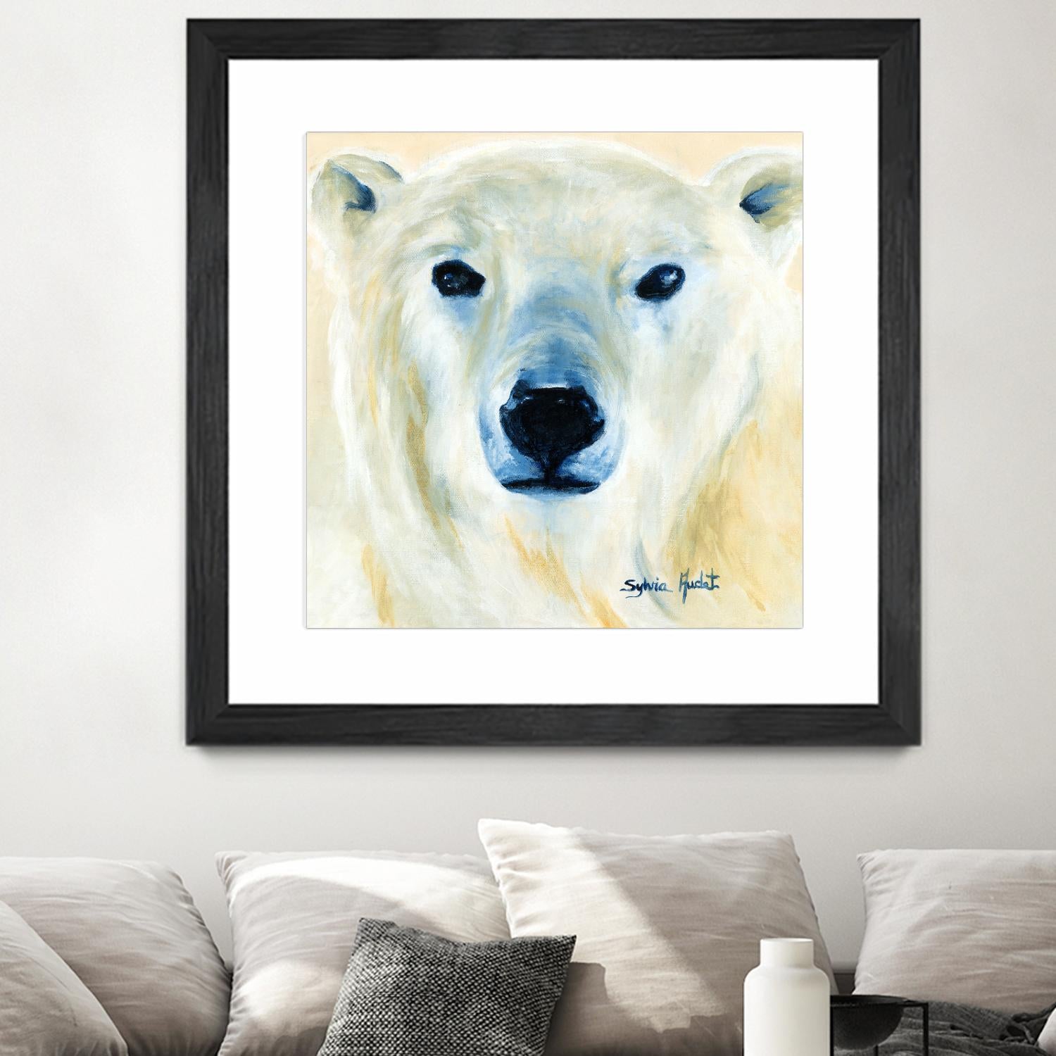 Ours polaire by Sylvia Audet on GIANT ART - yellow animals