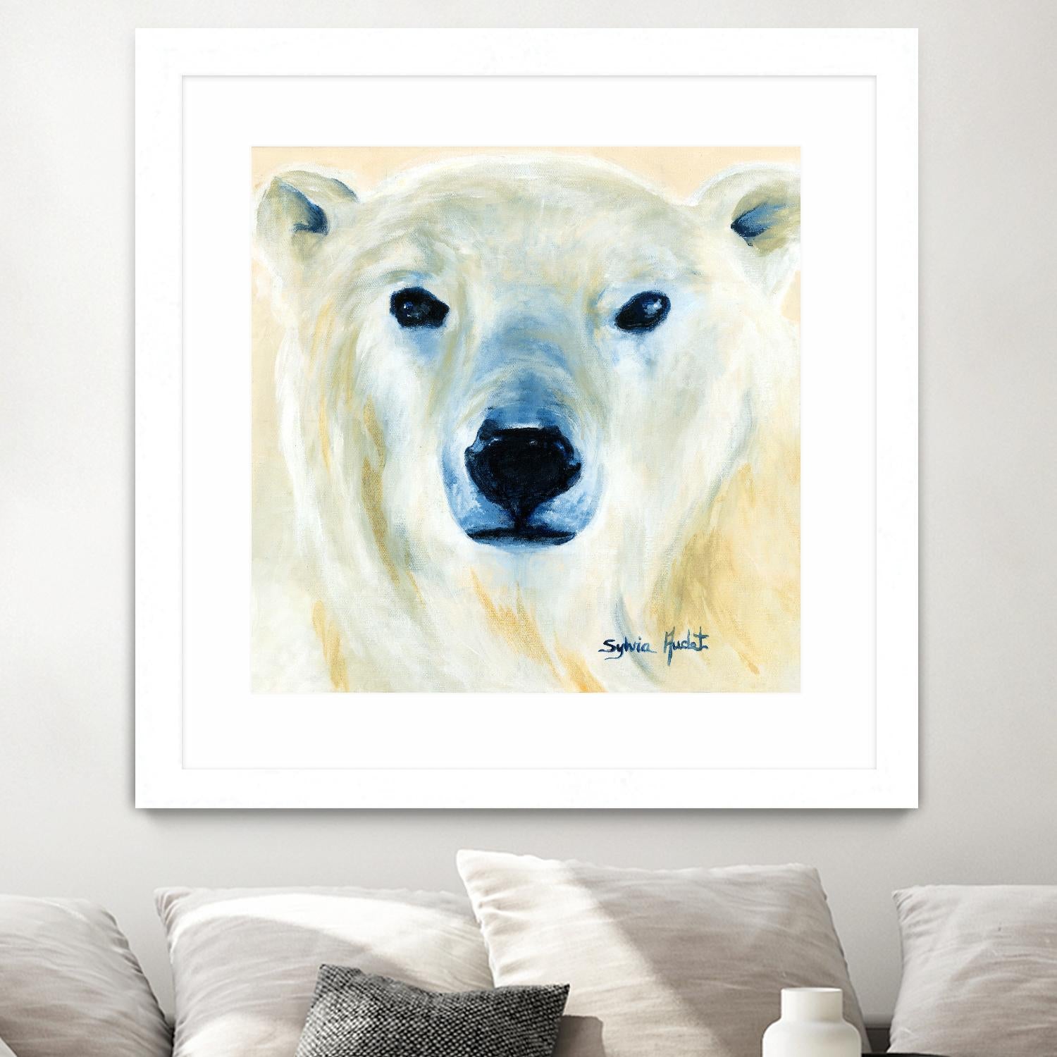 Ours polaire by Sylvia Audet on GIANT ART - yellow animals
