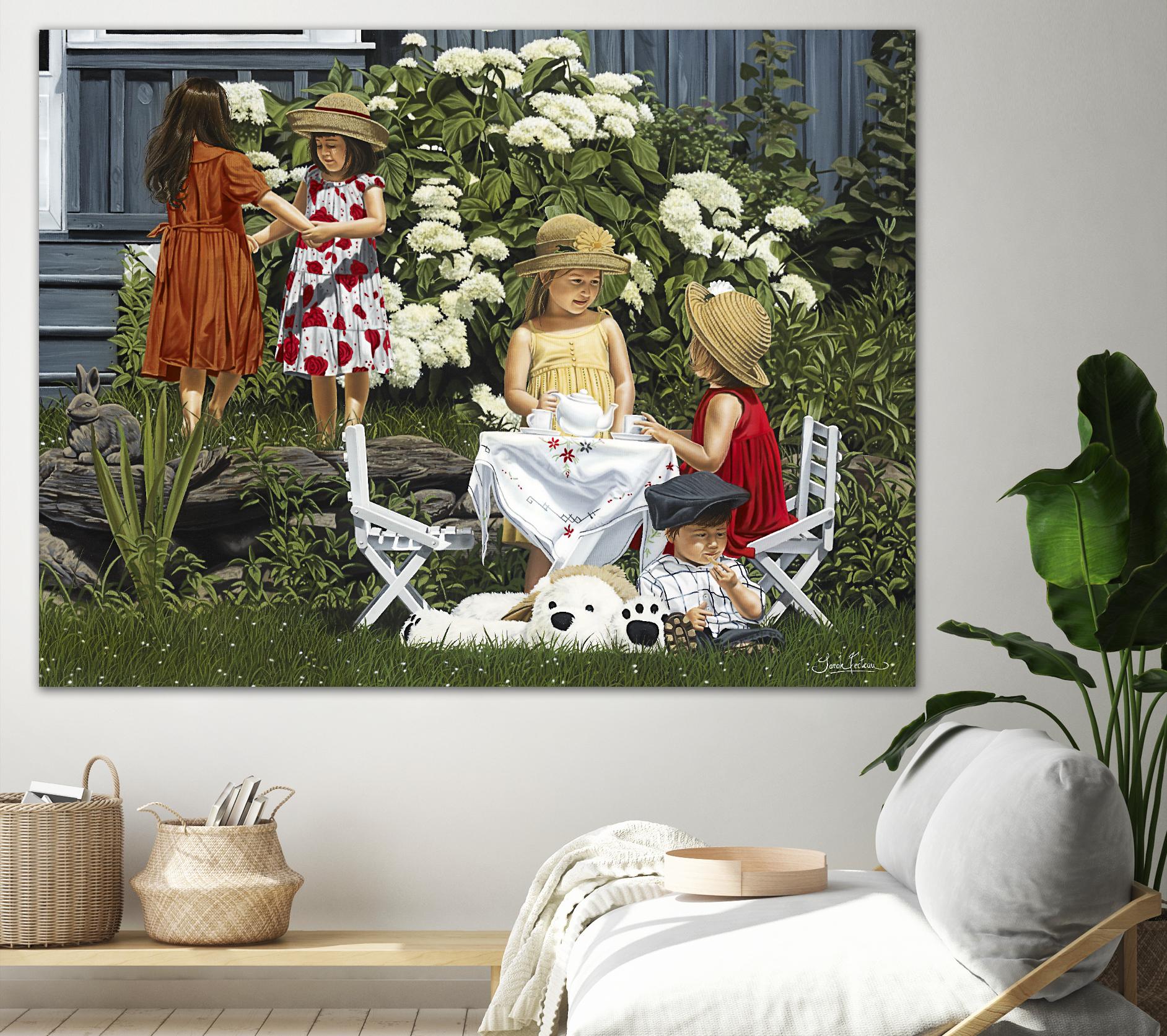 Golden Party by Sarah Fecteau on GIANT ART - red naive