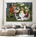 Golden Party by Sarah Fecteau on GIANT ART - red naive