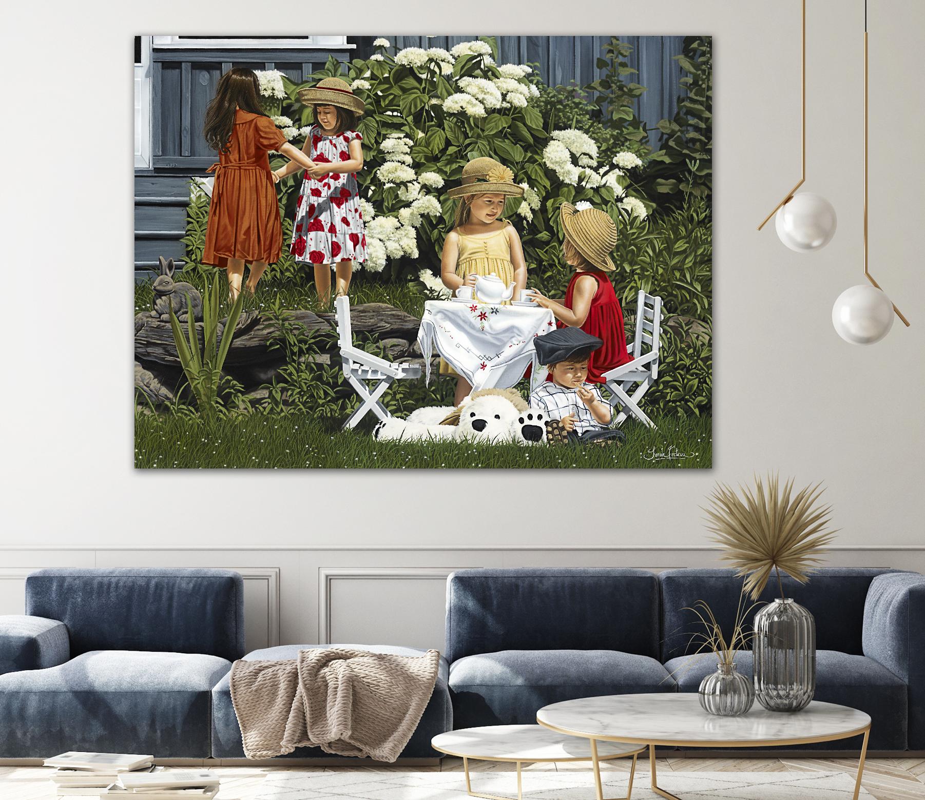 Golden Party by Sarah Fecteau on GIANT ART - red naive