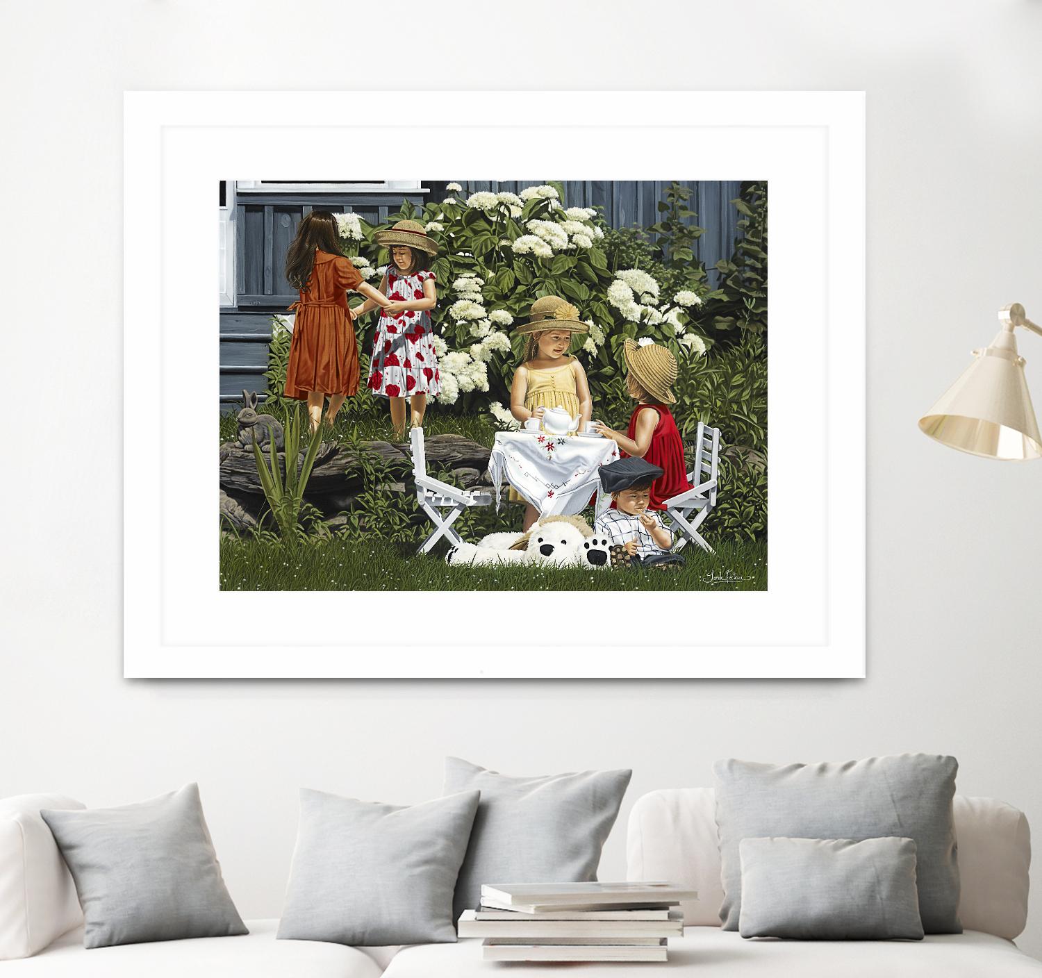 Golden Party by Sarah Fecteau on GIANT ART - red naive