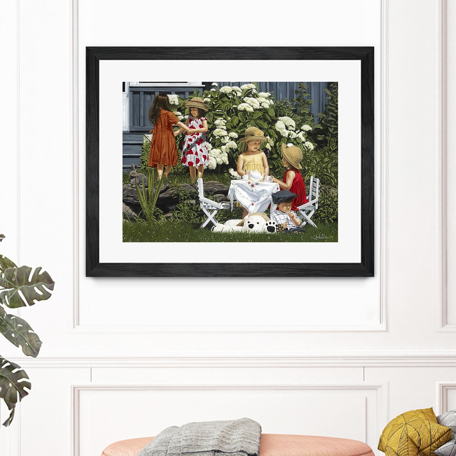 Golden Party by Sarah Fecteau on GIANT ART - red naive