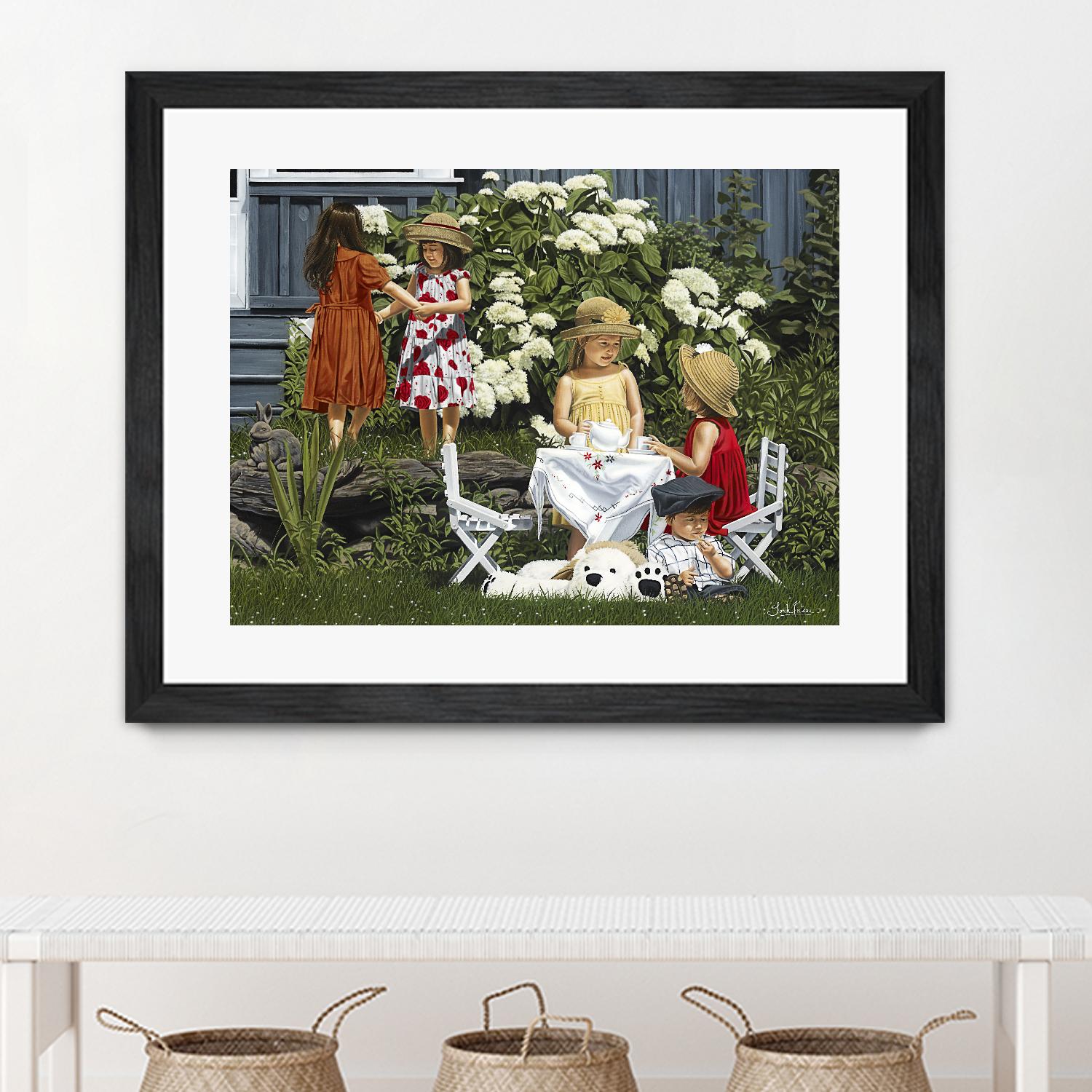 Golden Party by Sarah Fecteau on GIANT ART - red naive