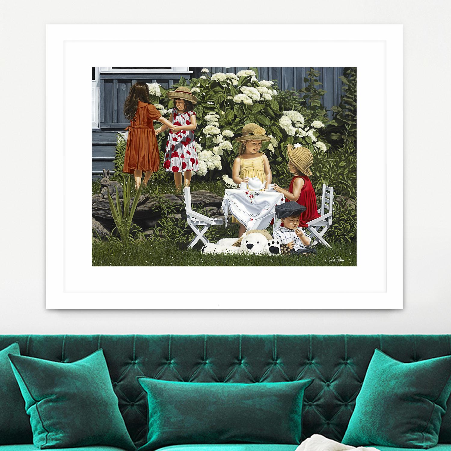 Golden Party by Sarah Fecteau on GIANT ART - red naive