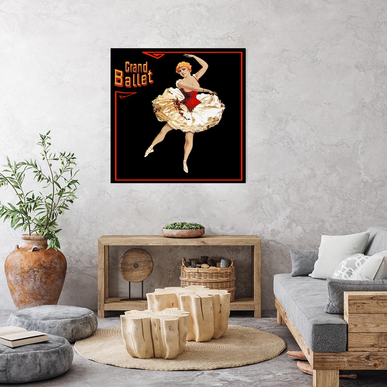 Grand Ballet by Archive on GIANT ART - red vintage