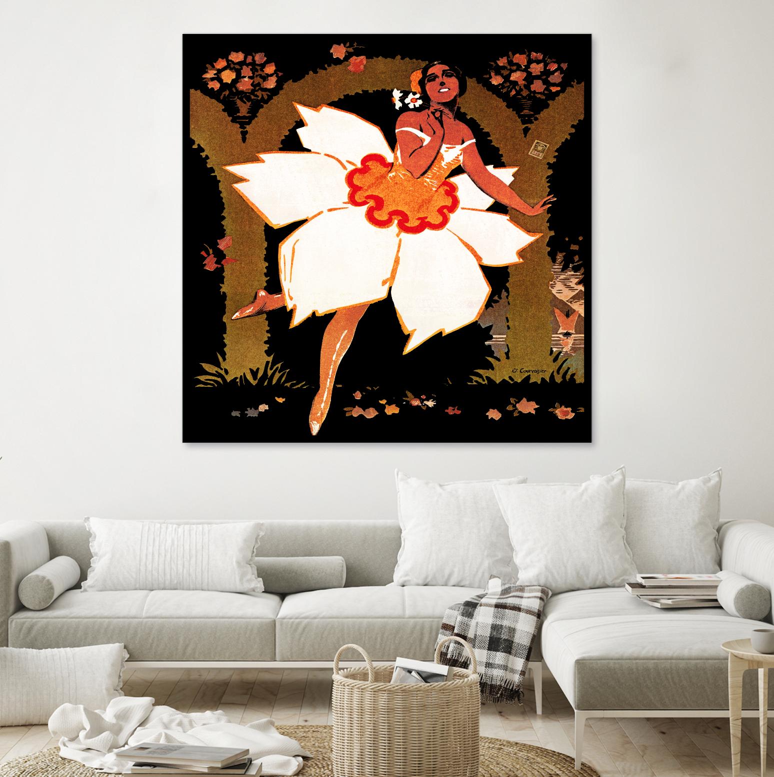 Fête des Narcisses by Archive on GIANT ART - orange vintage