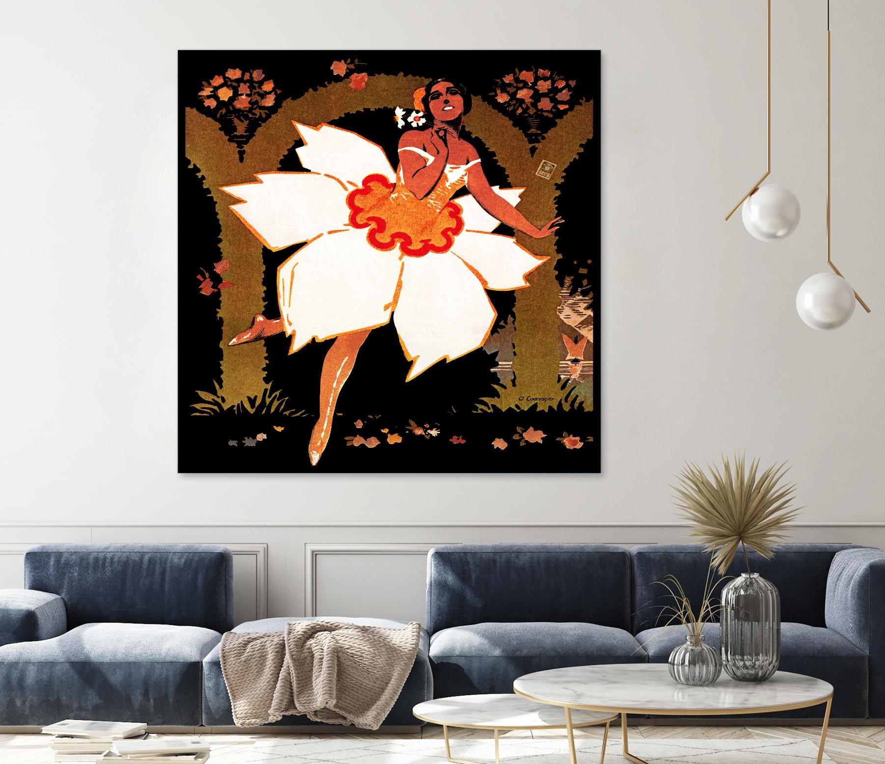 Fête des Narcisses by Archive on GIANT ART - orange vintage