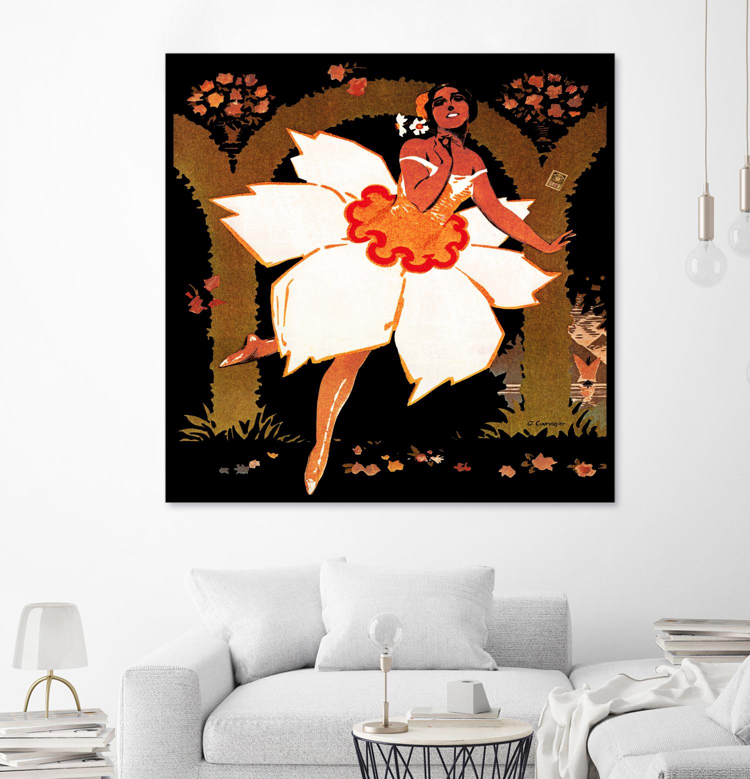 Fête des Narcisses by Archive on GIANT ART - orange vintage