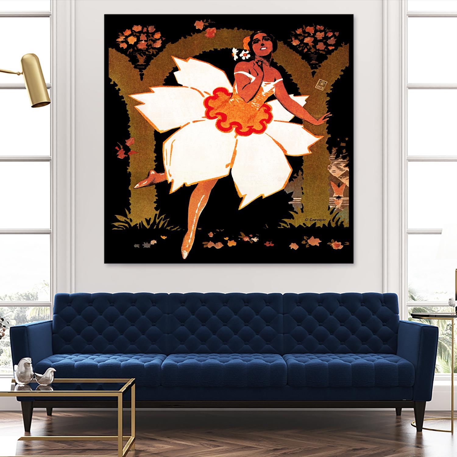 Fête des Narcisses by Archive on GIANT ART - orange vintage