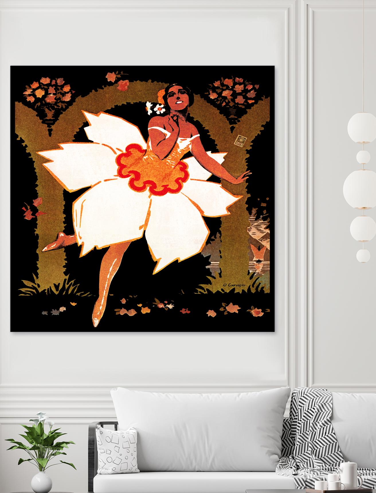 Fête des Narcisses by Archive on GIANT ART - orange vintage