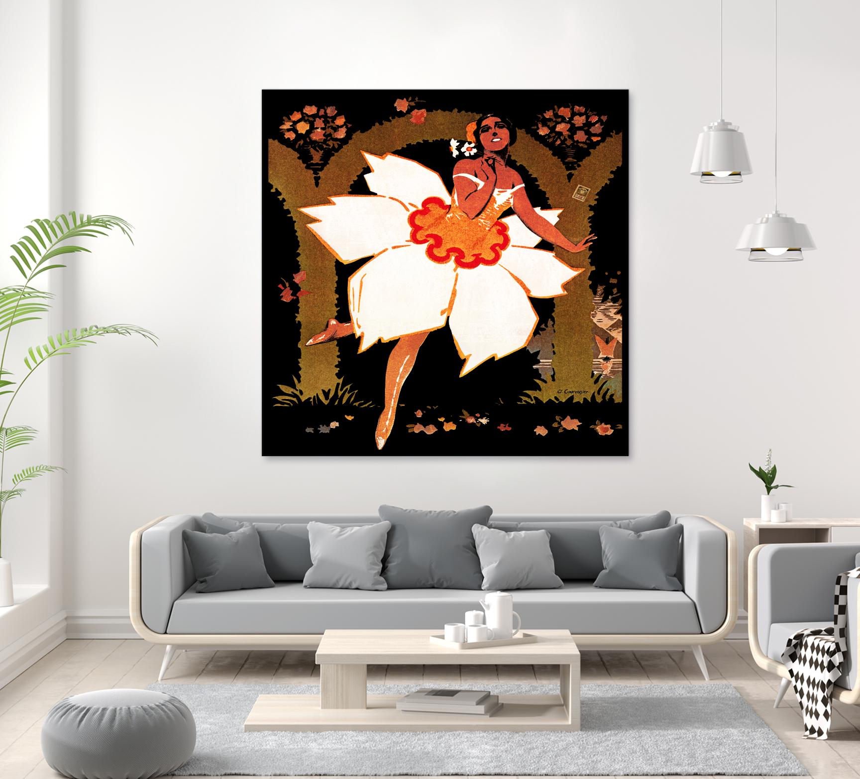 Fête des Narcisses by Archive on GIANT ART - orange vintage