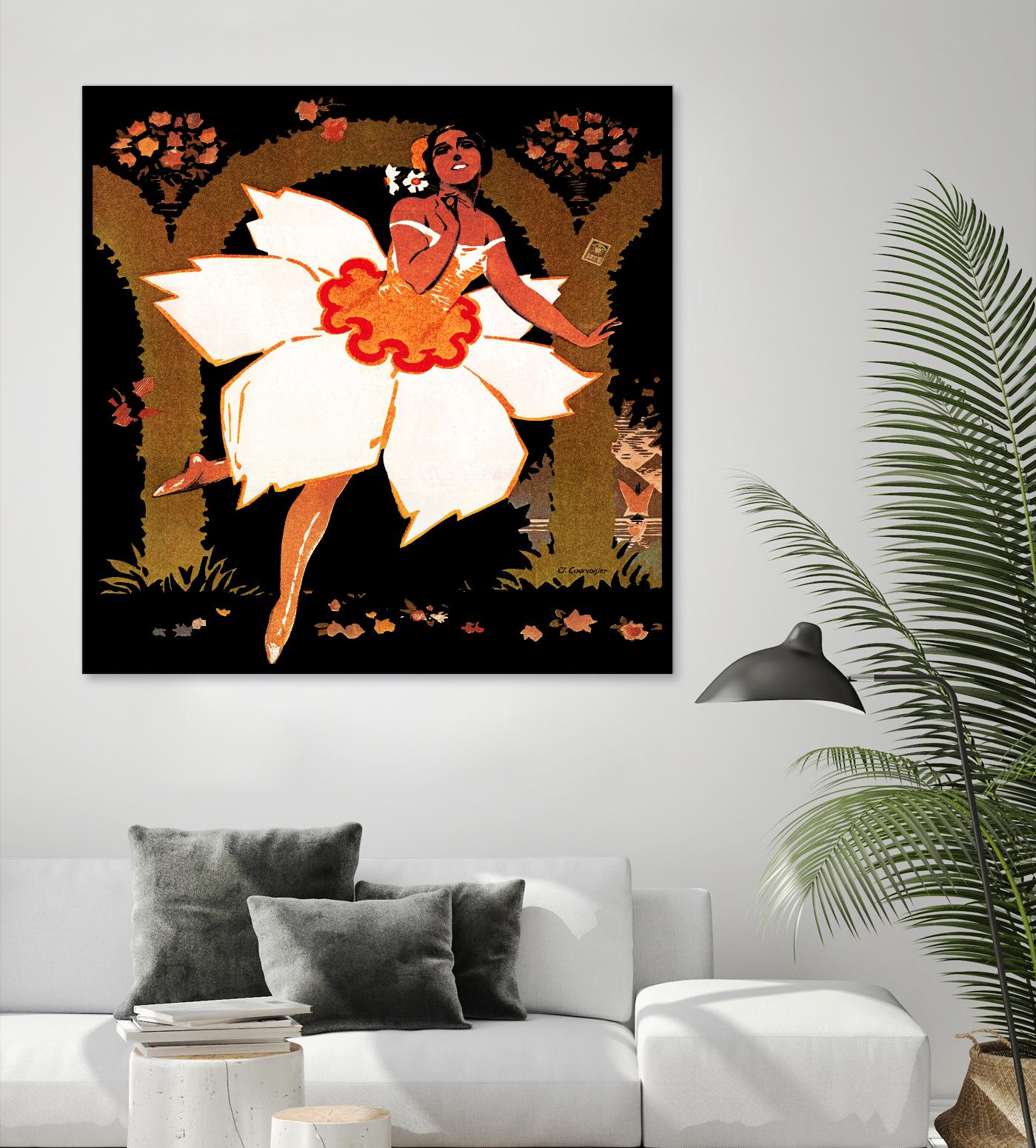 Fête des Narcisses by Archive on GIANT ART - orange vintage