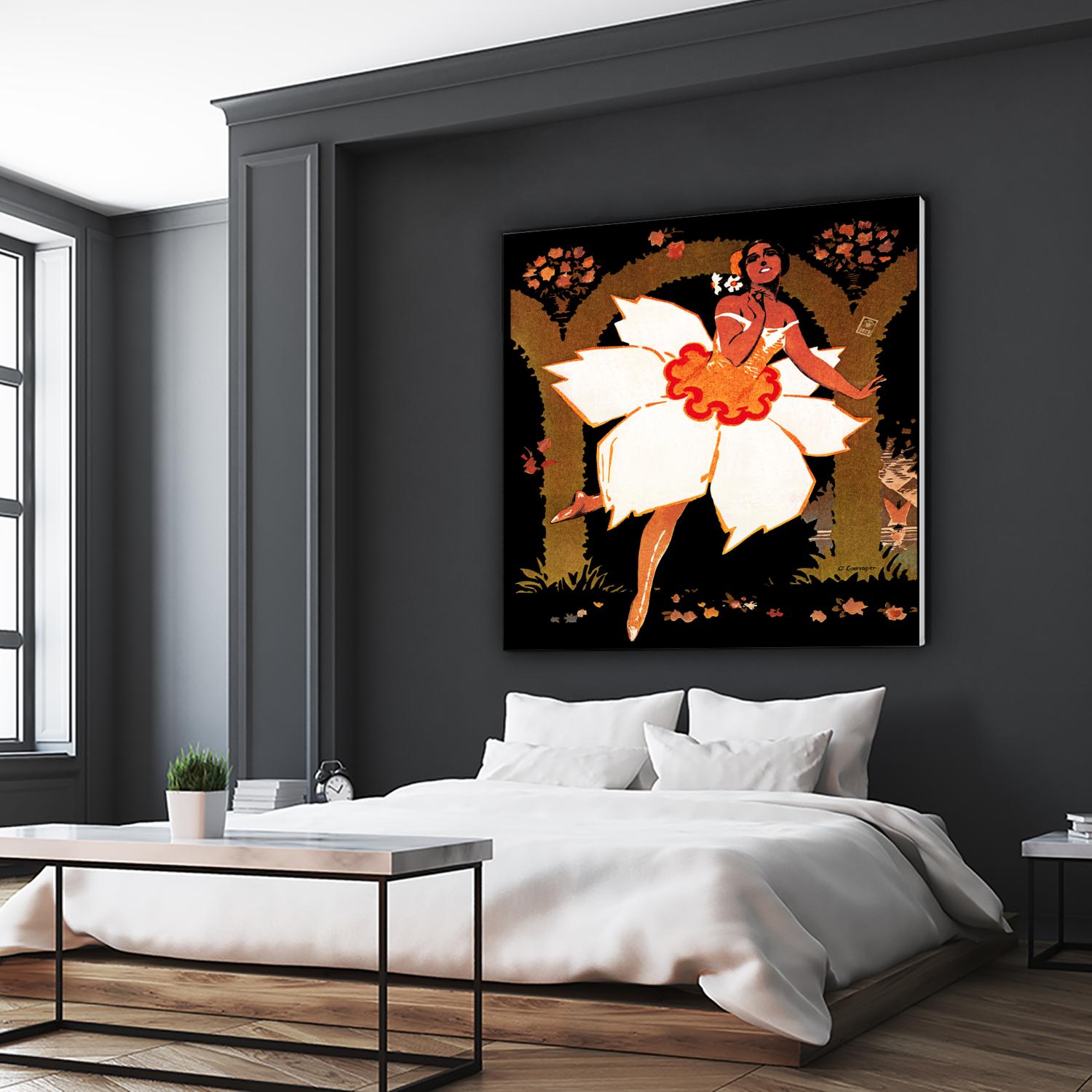 Fête des Narcisses by Archive on GIANT ART - orange vintage