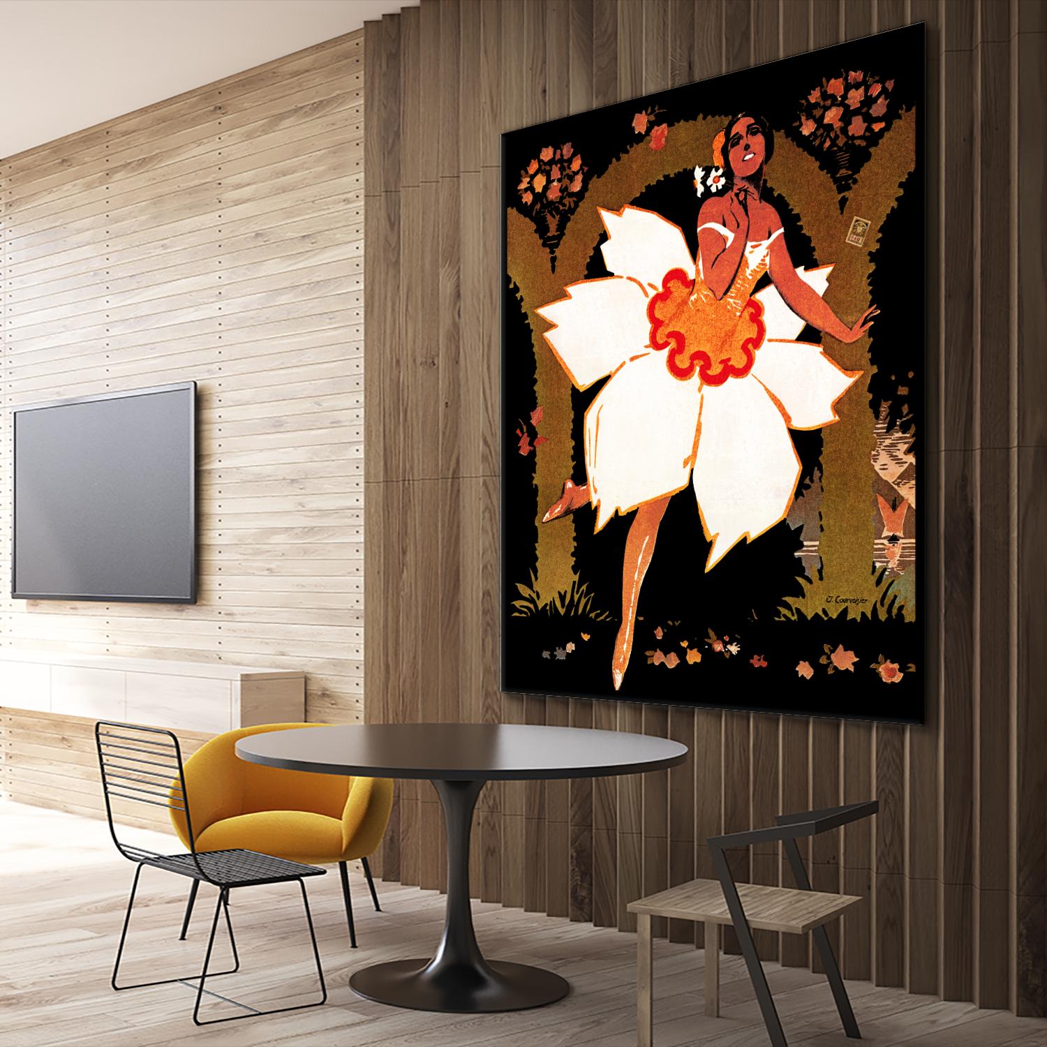 Fête des Narcisses by Archive on GIANT ART - orange vintage