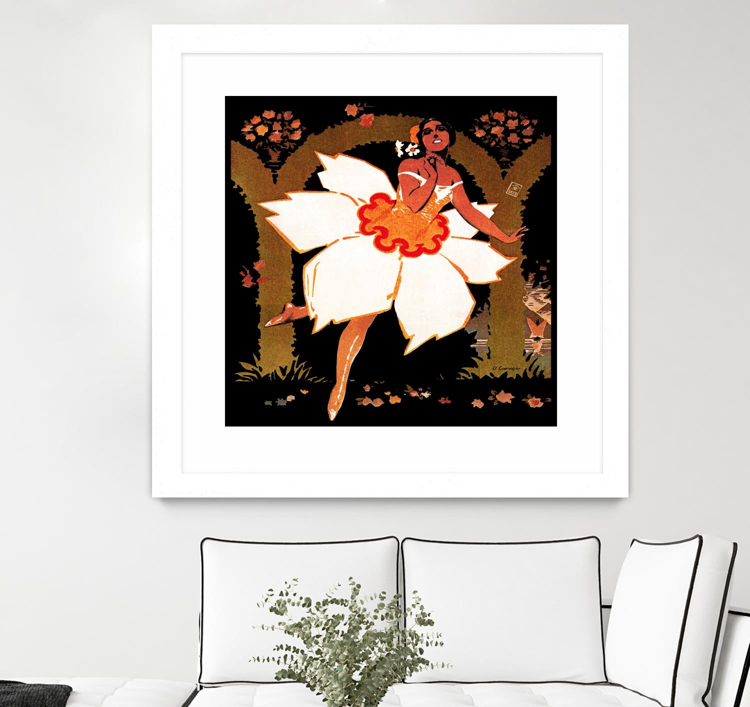 Fête des Narcisses by Archive on GIANT ART - orange vintage