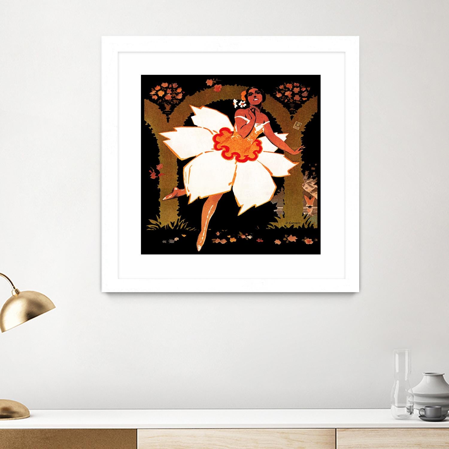 Fête des Narcisses by Archive on GIANT ART - orange vintage