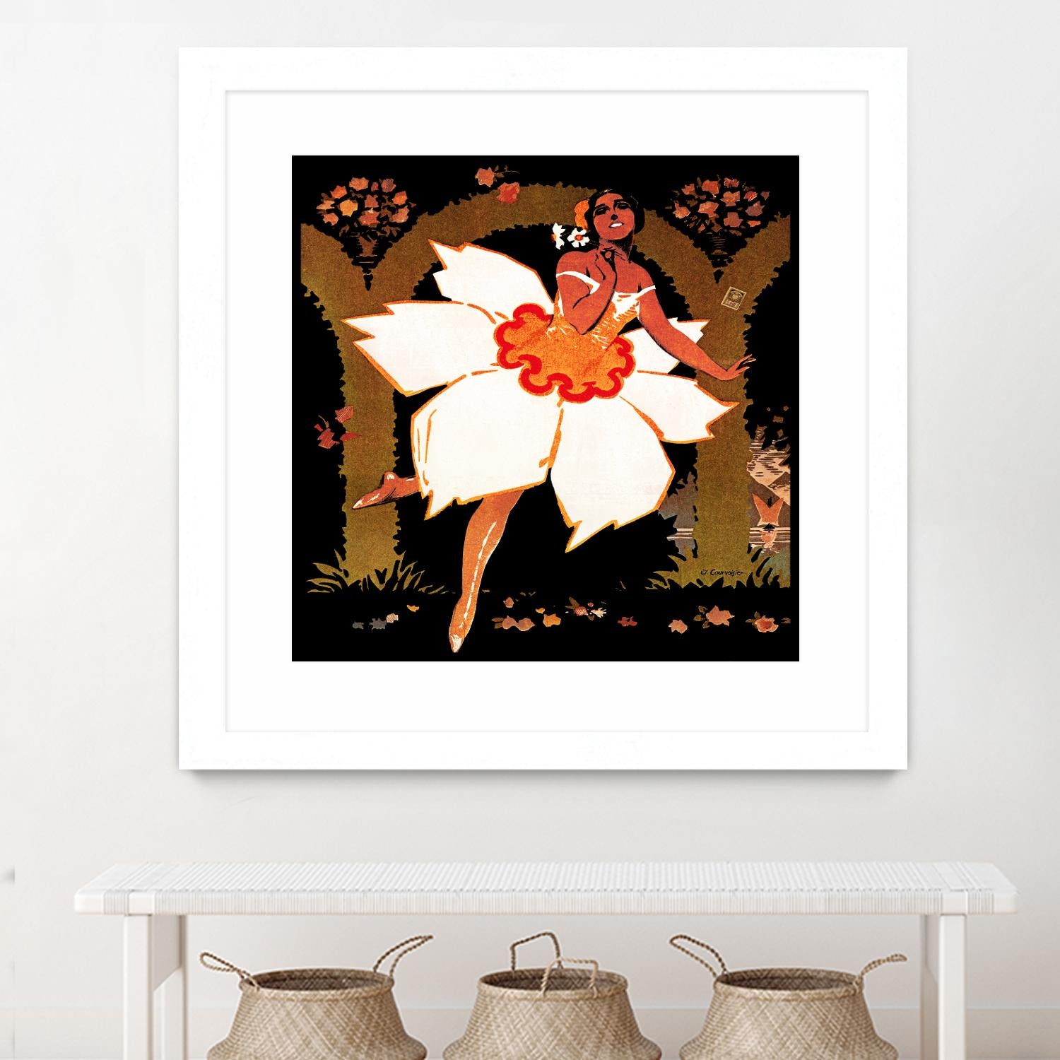 Fête des Narcisses by Archive on GIANT ART - orange vintage