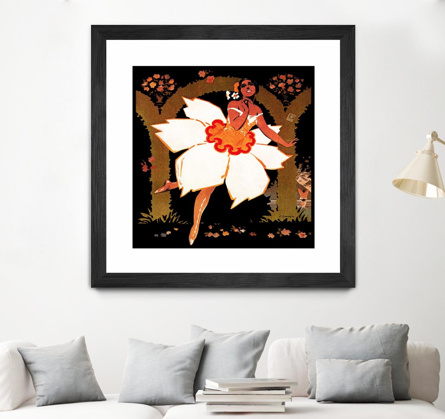 Fête des Narcisses by Archive on GIANT ART - orange vintage