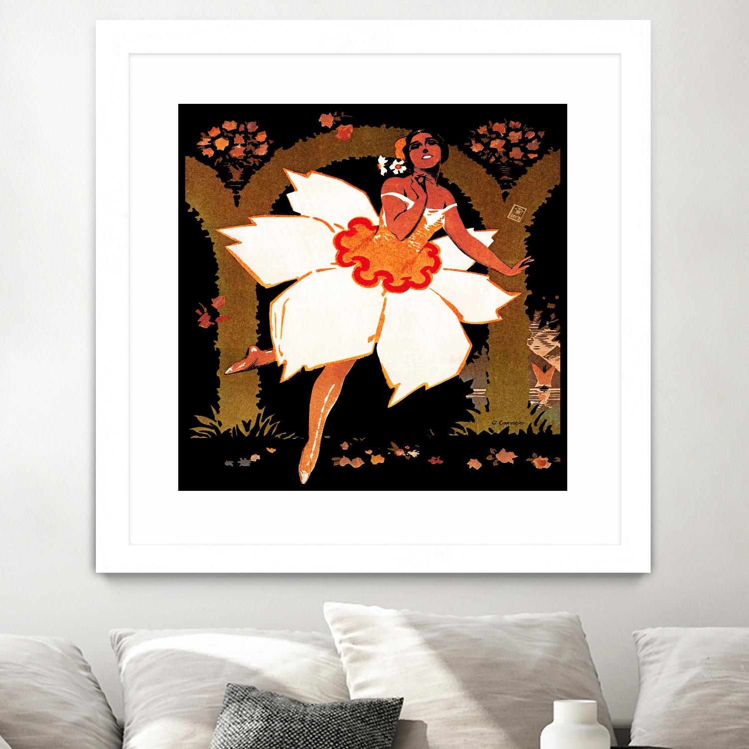 Fête des Narcisses by Archive on GIANT ART - orange vintage