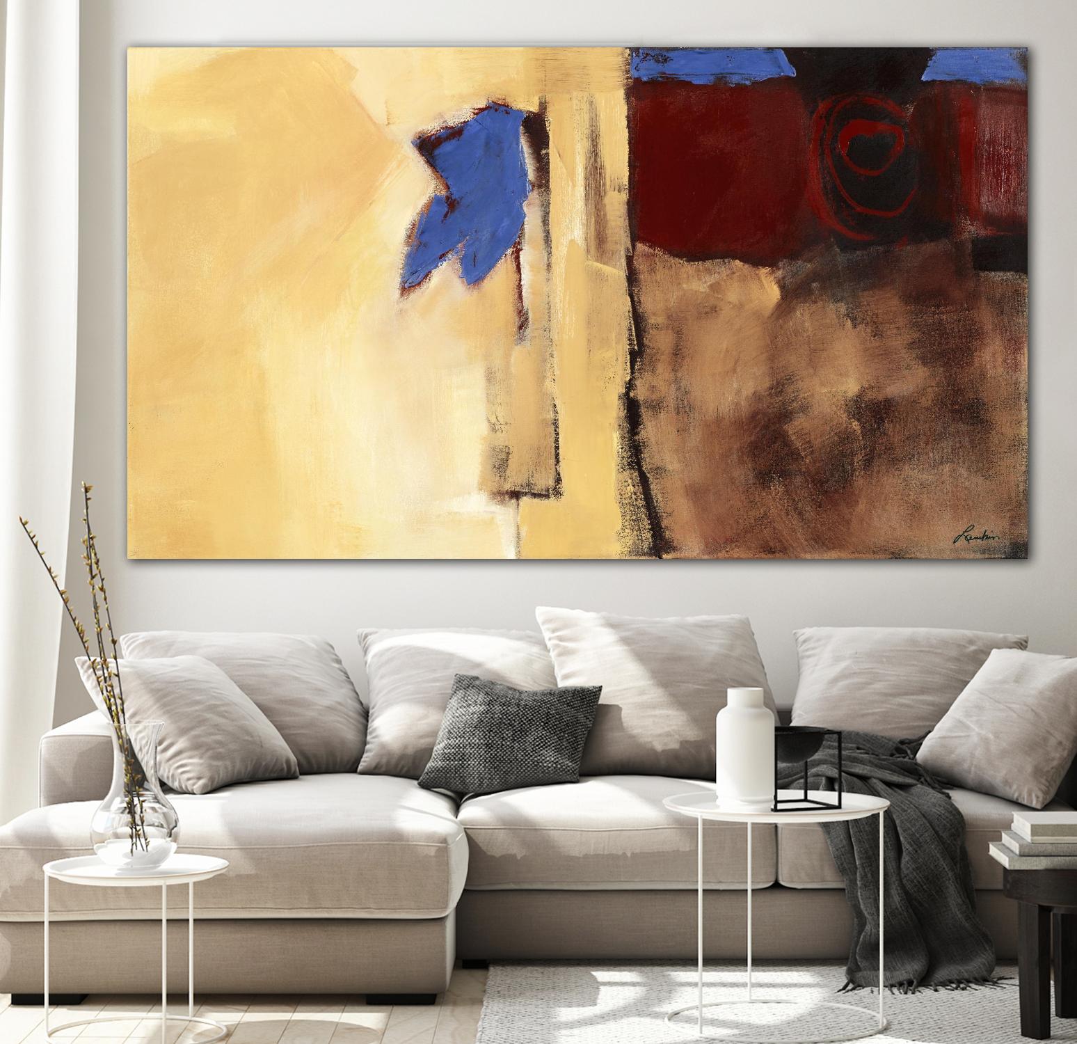 Le cœur est un oiseau by Diane Lambin on GIANT ART - blue abstract