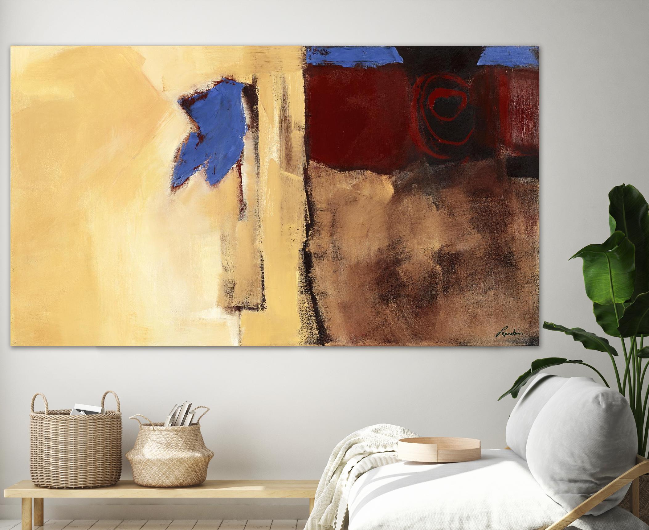 Le cœur est un oiseau by Diane Lambin on GIANT ART - blue abstract