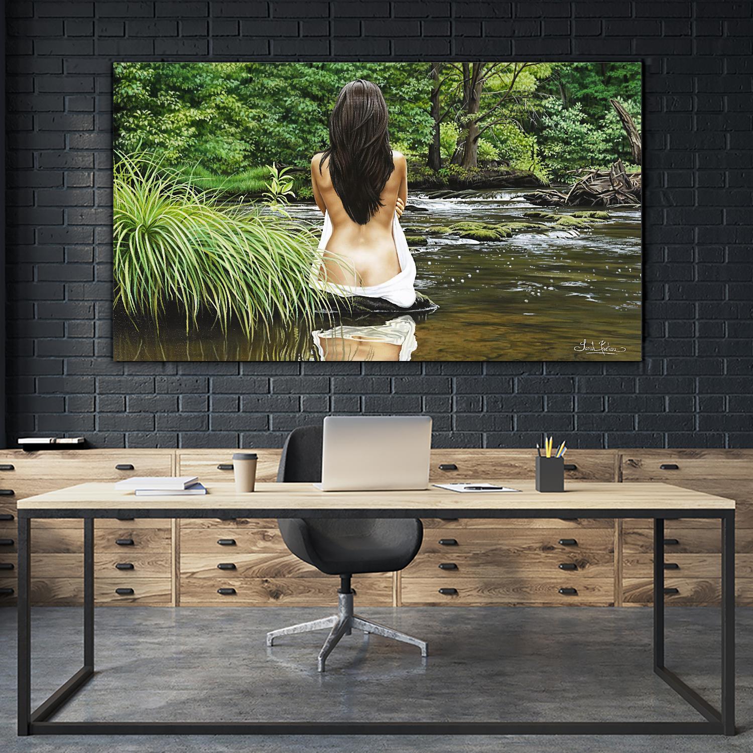 La rivière des romances by Sarah Fecteau on GIANT ART - beige nude