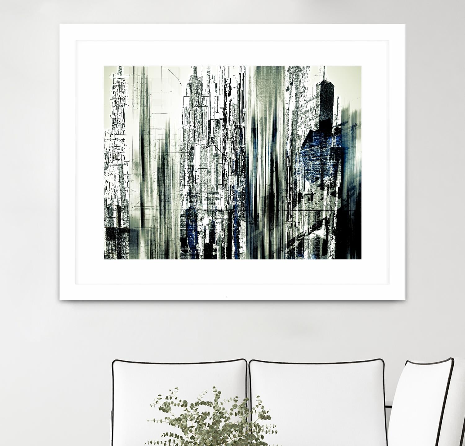 Abstract City Perspective II by Jean-François Dupuis on GIANT ART - white city scene