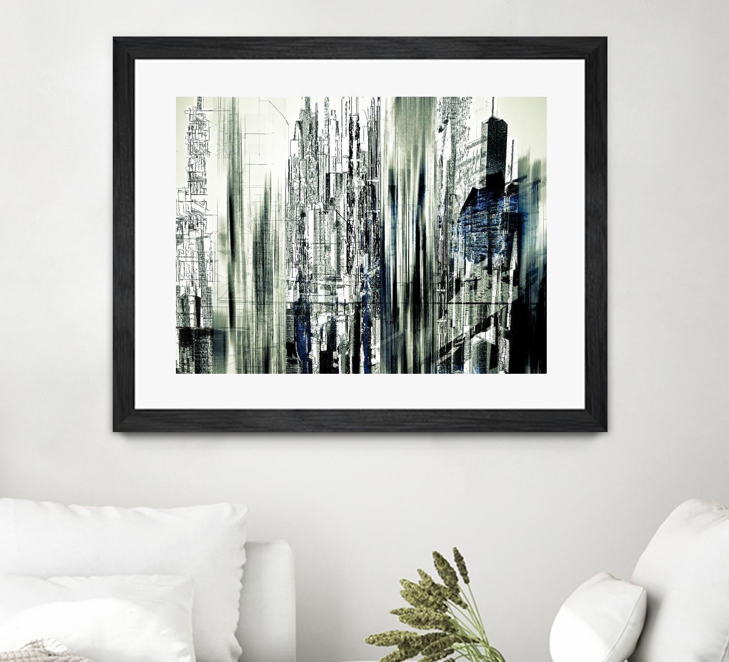 Abstract City Perspective II by Jean-François Dupuis on GIANT ART - white city scene