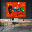 Poisson barbu by Pierre David on GIANT ART - blue abstract