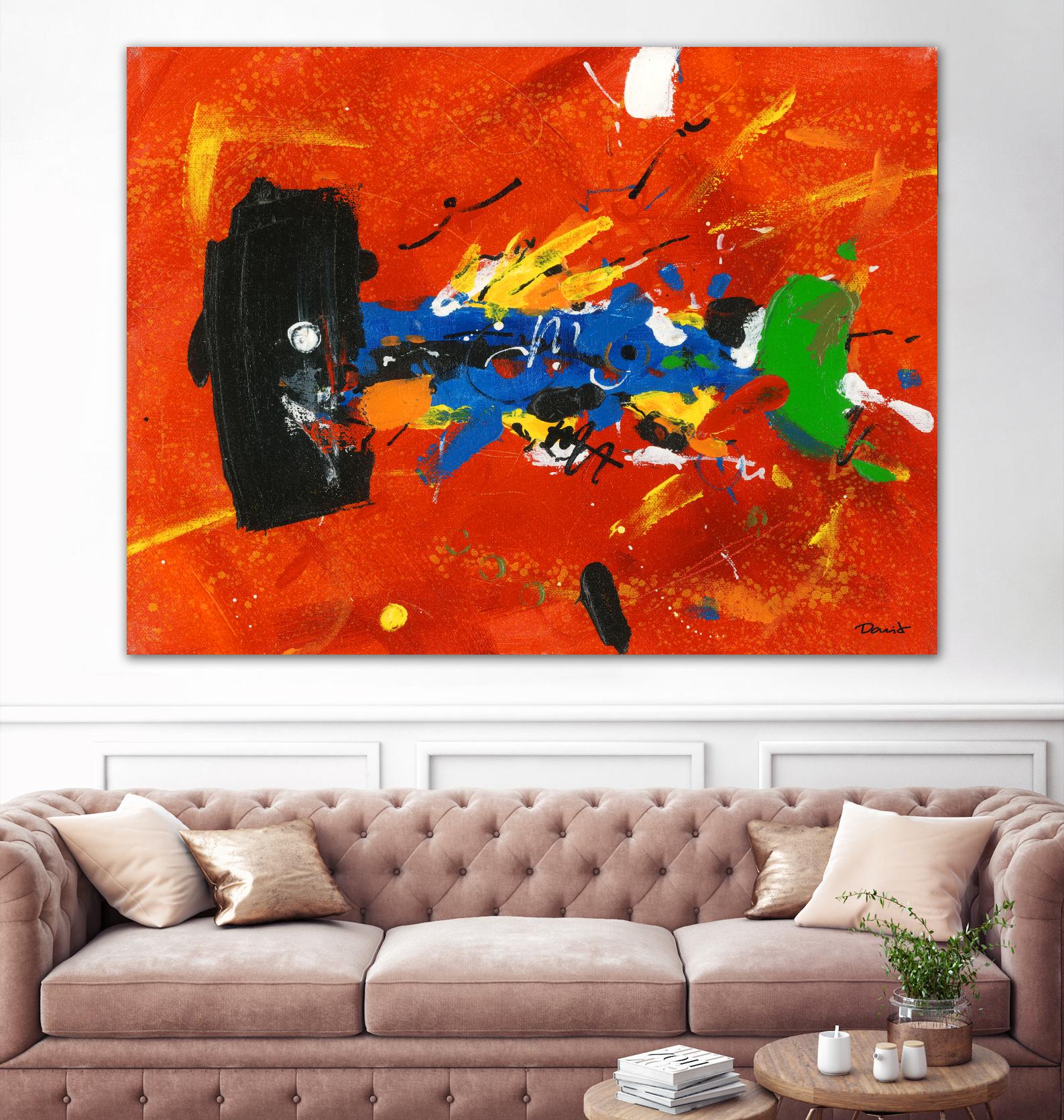 Poisson barbu by Pierre David on GIANT ART - blue abstract