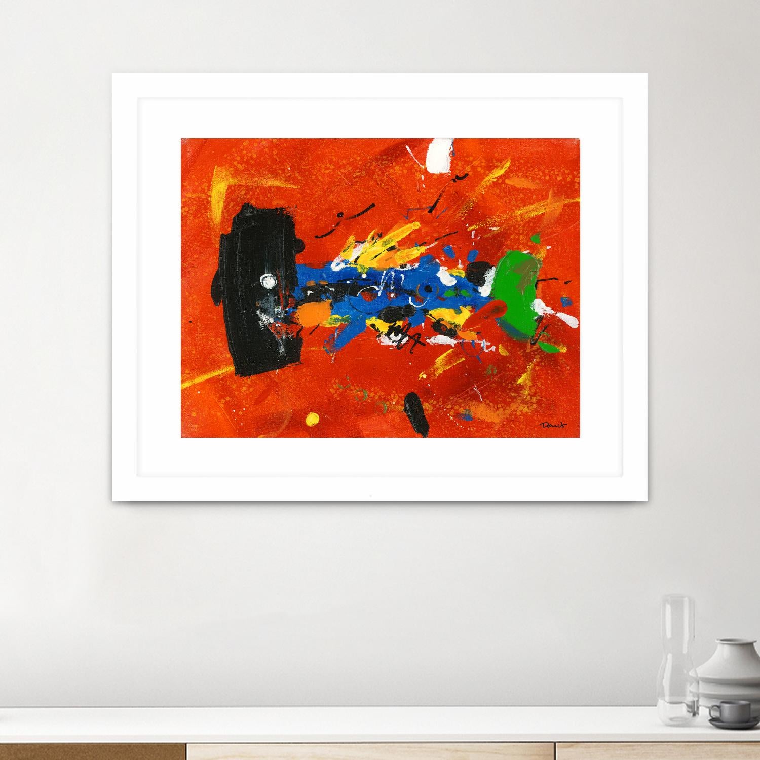 Poisson barbu by Pierre David on GIANT ART - red abstract canadien